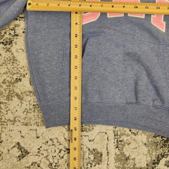GAP Kids Girls' Hoodie Size XL (12-13) Blue Pink Logo Cotton Blend Athleisure - Picture 7 of 10